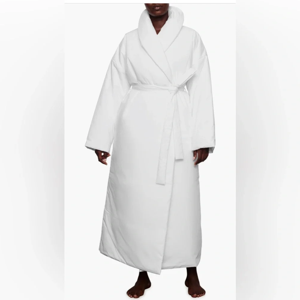 SOLD SKIMS COTTON DUVET ROBE, Size XXS, $475 - Picture 5 of 14
